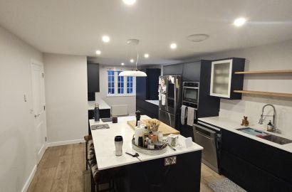 Expertly Painted Kitchen Trim and Surfaces